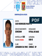 Carteirinha - Sub15 - Caio Pagotto