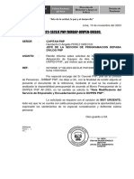 Oficio Sobre Solicitud de Nota Modificatorio para Adquisición de Equipos de Aire Acondicionado.