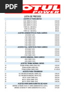 Lista de Precios Motul - 104723