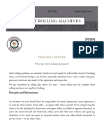 Progress Report (Sheet Rolling Machines)