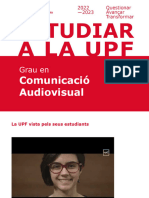 Grau en Comunicació Audiovisual 2022-2023 UPF
