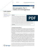 Geometry of Color Perception. Part 1 Structures and Metrics of A Homogeneous Color Space s13408-020-00084-x