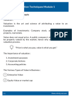 FM. Valuation Techniques Module 1 3 5