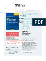 Dictionnaire Du Transport Et de La Logistique - Livre Et Ebook Gestion Industrielle de Marie-Madeleine Damien - Dunod