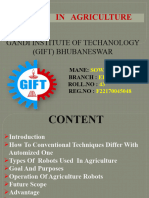 Ai Robot in Agriculture: Gandi Institute of Techanology (Gift) Bhubaneswar