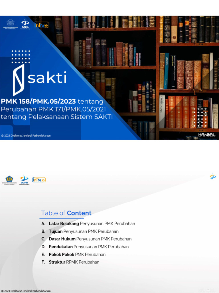 Paparan PMK 158 - 2023 - Perubahan PMK Pelaksanaan Sistem SAKTI | PDF ...