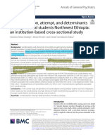 Suicide Ideation, Attempt, and Determinants Among Medical Students Northwest Ethiopia An Institution-Based Cross-Sectional Study Zain