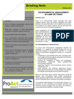 Factsheet Environmental Management in Camps 2010 Proact