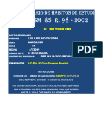 Inventario Habitos de Estudio Casm 85xls 5 PDF Free