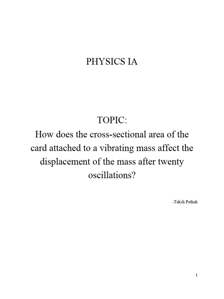 Physics IA2 PDF Oscillation Damping