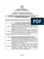 Scheme of Examination-Non-Faculty Posts