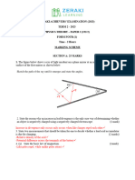 Physics Paper 2 - - Marking Scheme