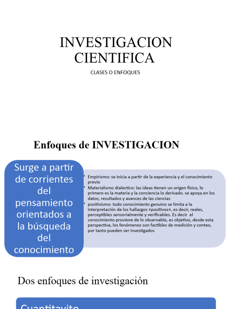 Enfoques de Investigacion | PDF | Crecimiento personal y profesional ...