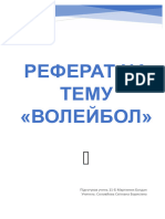 Реферат на тему Волейбол