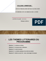 Programme de Franã Ais - 6 - EMadame LEFEBVRE