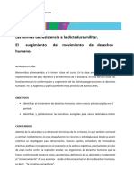 Las Formas de Resistencia A La Dictadura Militar. El Surgimiento Humanos