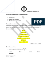 Aula 7 - Permutações, Arranjos Sem Repetição e Combinações Sem Repetição