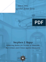 Stephen J. Rapp - Achieving Justice For Victims of Genocide, War Crimes and Crimes Against Humanity