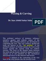 Waxing & Carving: Dr. Inas Abdul Sattar Salman