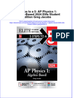 Free Download 5 Steps To A 5 Ap Physics 1 Algebra Based 2024 Elite Student Edition Greg Jacobs 2 Full Chapter PDF