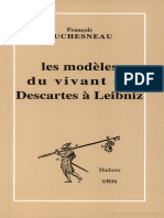 Francois Duchesneau - Les Modeles Du Vivant de Descartes A Leibniz (Mathesis) (French Edition) - Librairie Philosophique J Vrin (1998)
