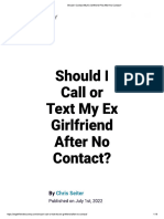 Should I Call or Text My Ex Girlfriend After No Contact