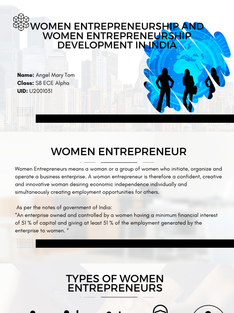 Types of Women Entrepreneurs in India | PDF | Entrepreneurship | Economies