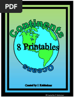 GeographyPacketContinentsOceansHemispheres 1