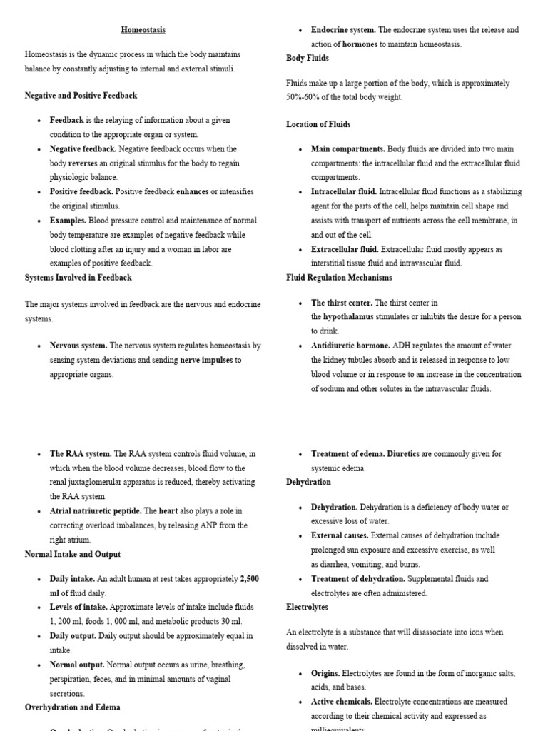 Fluid & Electrolyte 2nd Set Notes | PDF | Buffer Solution | Homeostasis