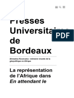 Presses Universitaires de Bordeaux: La Représentation de L'afrique Dans