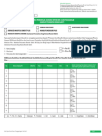 Formulir Permintaan Asuransi Untuk Data Calon Tanggungan (Manfaat Perawatan Rumah Sakit)