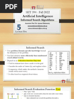 SET394 - AI - Lecture 05 - Informed Search and Local Search Algorithms