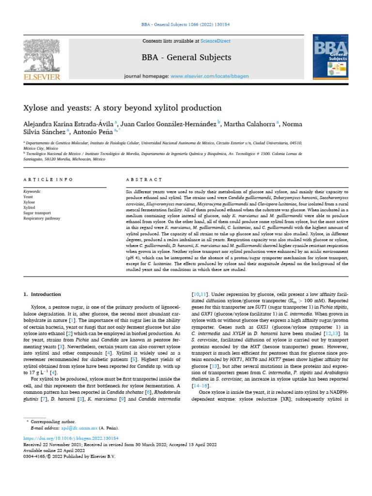 2022Xylose and YeastsA Story Beyond Xylitol Production PDF