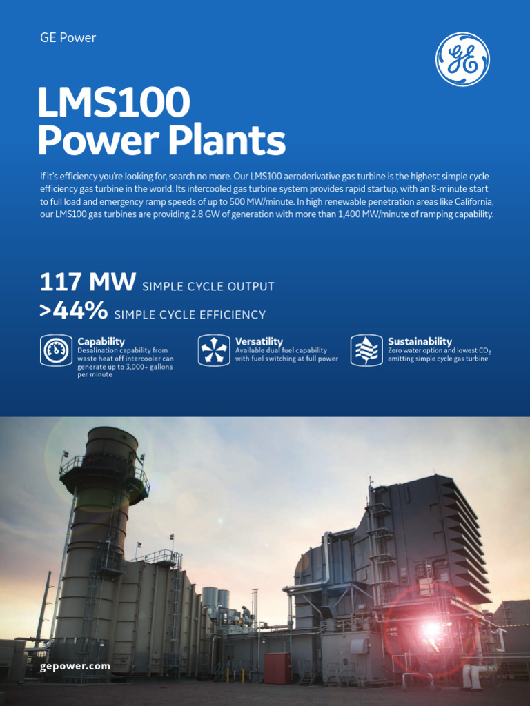 GE LMS100 Gas Turbine Overview | PDF | Gas Turbine | Power Station