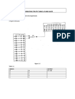 Experiment No:1 Experiment Name: Creating Truth Table of and Gate