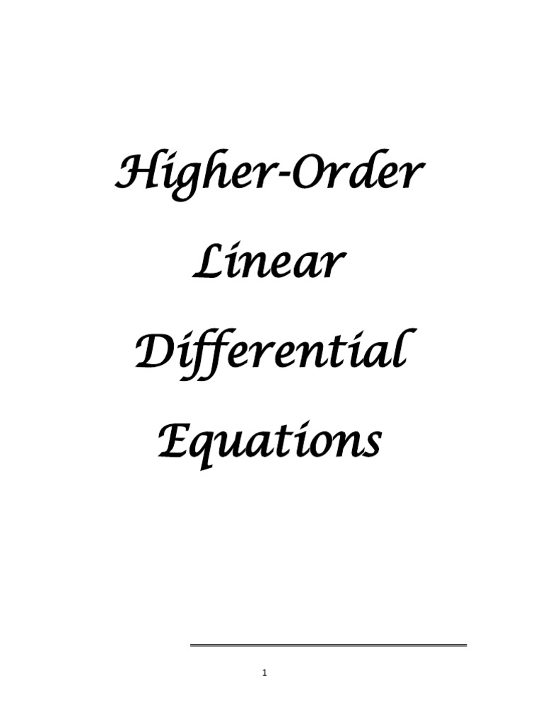 Part 2 Of Applied Mathematics 1111 Pdf Ordinary Differential