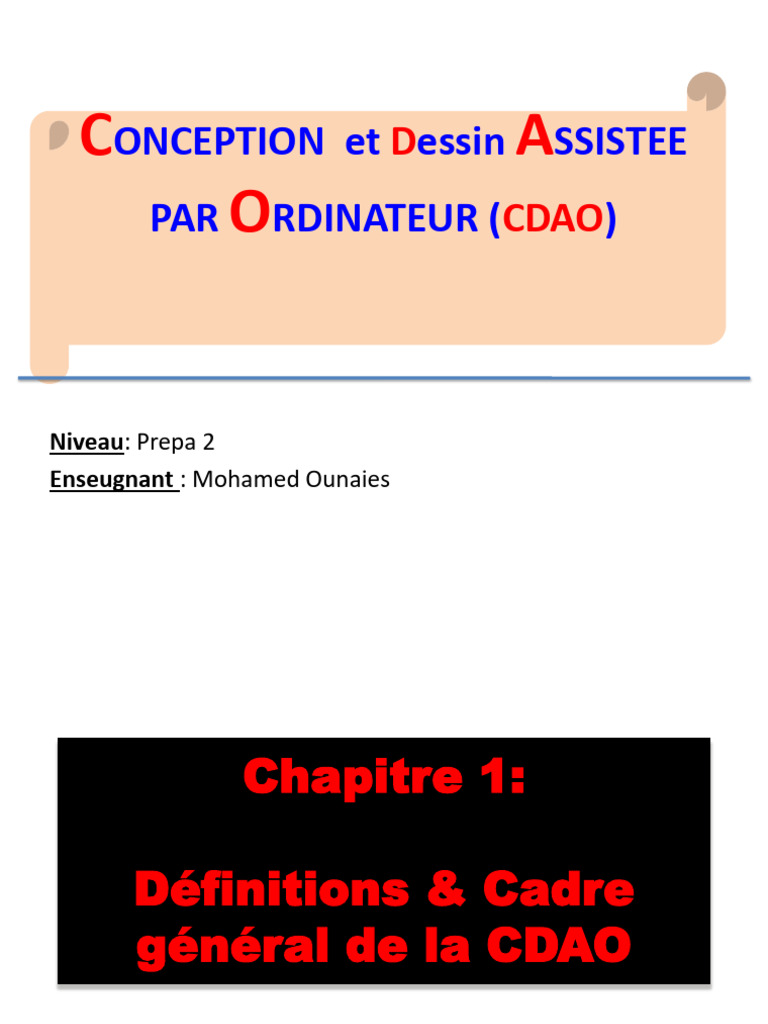 Introduction à la CDAO en Conception | PDF | Conception assistée par ...