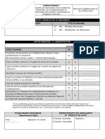 Formulaire de Déclaration D'une Société de Fabrication, de Conditionnement Et D'importation Des Produits Cosmétiques Et D'hygiène Corporelle