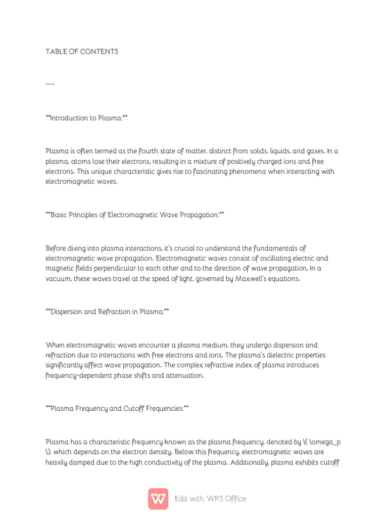 Electromagnetic Waves in Plasma Dynamics | PDF | Plasma (Physics) | Waves
