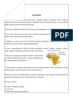 12 Atividade de Revisão para Avaliação - Geografia - 8º Ano - 3º Trimestre 2021