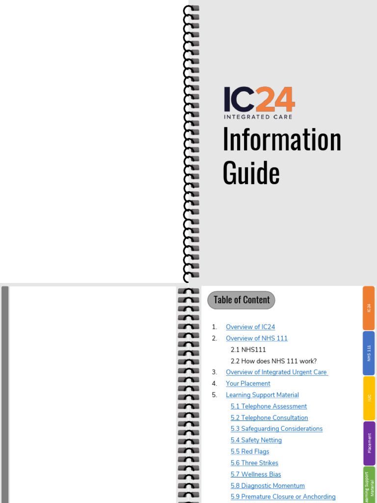 IC24 and NHS 111 Overview Guide | PDF | Emergency Department | National ...