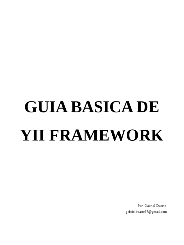 Guía Básica de Yii Framework | PDF | Marco de software | Red mundial