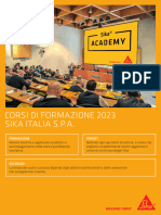 Depliant Corsi Formazione Sika Italia 2022