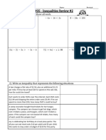 A#35 - Inequalities Review #2 PDF