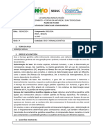 PLANO DE ESTUDO-Sexo e Herança Genética. 3 SEIE SABADO 2