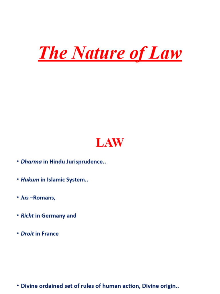 The Nature of Law | PDF | Jurisprudence | Liberal Arts Education