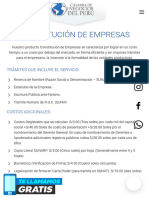 Constitucion de Empresas - Camara de Negocios Del Perú