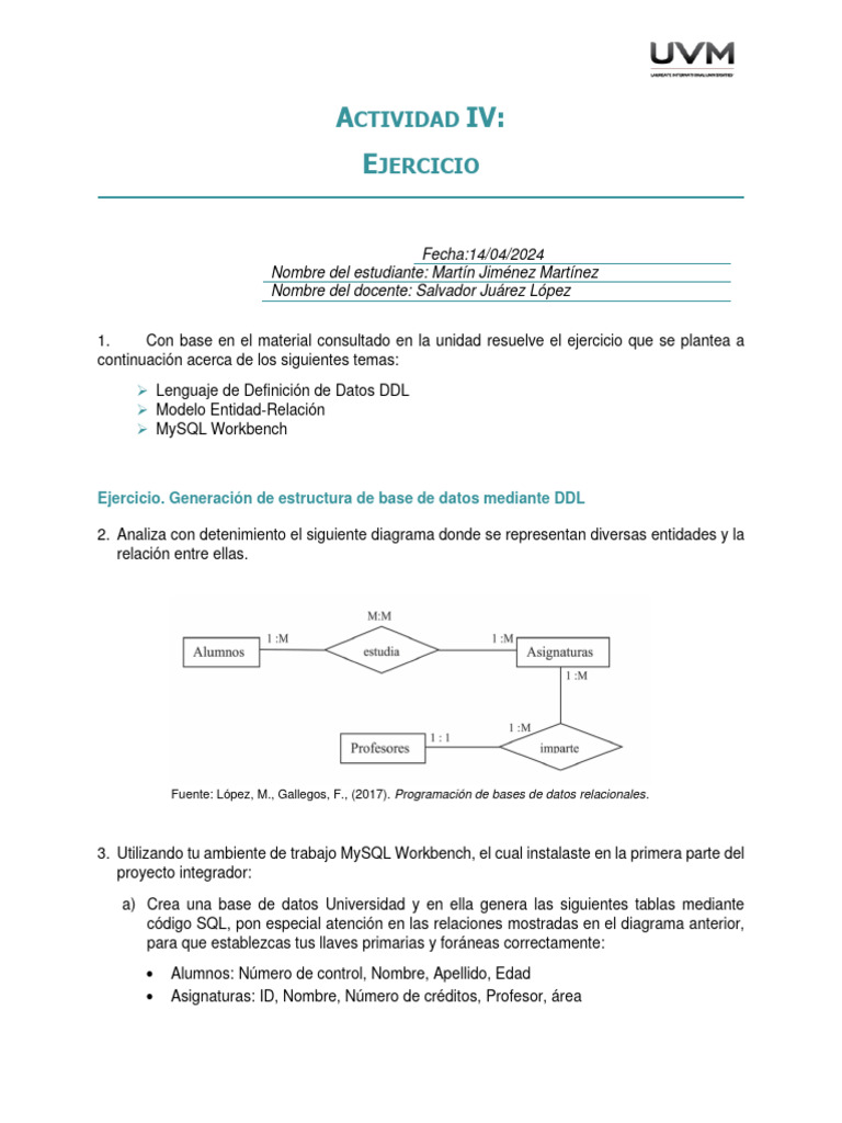 Estructura de Base de Datos en MySQL | PDF | Mi sql | Bases de datos