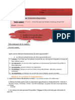 Fiche Pédagogique de L'évaluation Diagnostique (2as)