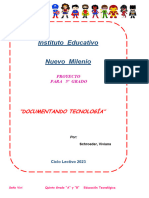  Proyecto tecnología 5 grado 